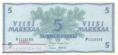 Finnland - 5  Markkaa (#099a-70_UNC)