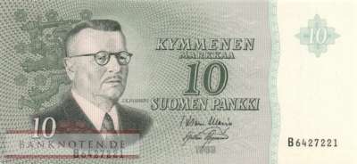 Finnland - 10  Markkaa (#100a-U1_UNC)