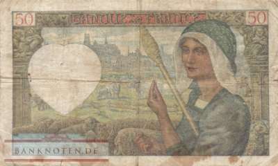 Frankreich - 50  Francs (#093-41_VG)