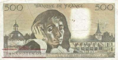 Frankreich - 500  Francs (#156d-77_VG)