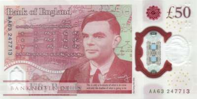 Great Britain - 50  Pounds - polymer (#397a_UNC)