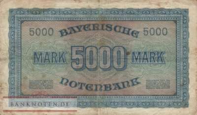 Bayern - 5.000  Mark (#BAY006_VG)