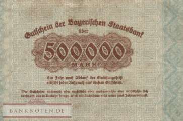 Bayern - 500.000  Mark (#BAY217a_F)