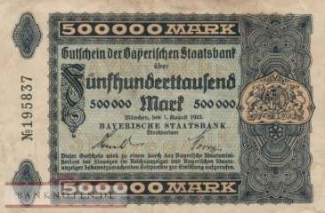 Bayern - 500.000  Mark (#BAY217a_F)