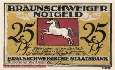 Braunschweig - 25  Pfennig (#BRS25a_UNC)