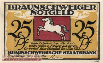 Braunschweig - 25  Pfennig (#BRS27a_UNC)