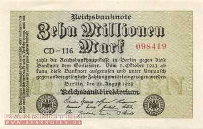 Germany - 10 Million Mark (#DEU-118e_UNC)