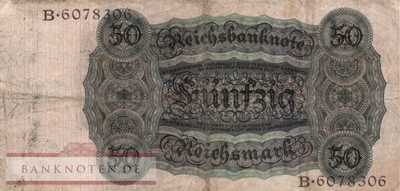 Deutschland - 50  Reichsmark (#DEU-176aC_F)