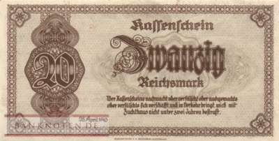 Deutschland - 20  Reichsmark (#DEU-262_XF)