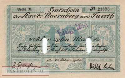 Nürnberg und Fürth - 10  Mark (#DGN388_02aE_UNC)