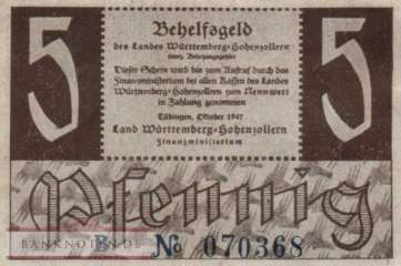 Deutschland - 5  Pfennig (#FBZ-07a_VF)