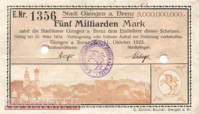 Giengen - 5 Milliarden Mark (#I23_1784g_VF)