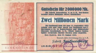 Oos-Baden - 2 Millionen Mark (#I23_4177a-4_XF)