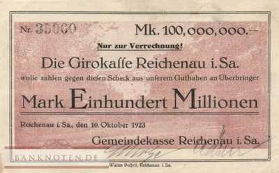 Reichenau - 100 Millionen Mark (#I23_4482h-2_VF)