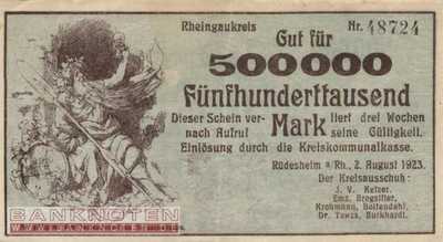 Rheingaukreis - 500.000  Mark (#I23_4556e_XF)