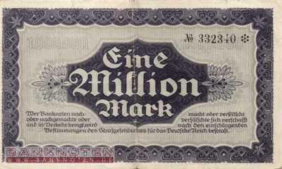 Sachsen - 1 Million  Mark (#SAX19f_VF)