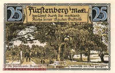 Fürstenberg in Mecklenburg - 25  Pfennig (#SS0402_11-2_UNC)