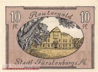 Fürstenberg in Mecklenburg - 10  Pfennig (#SS0402_15-1_UNC)