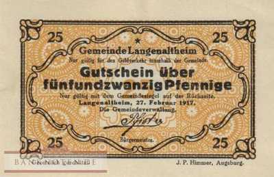 Langenaltheim - 25  Pfennig (#SS0766_4a-1_AU)