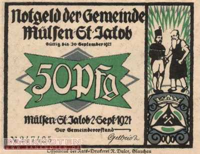 Mülsen-St. Jacob - 50  Pfennig (#SS0906_1-5_UNC)