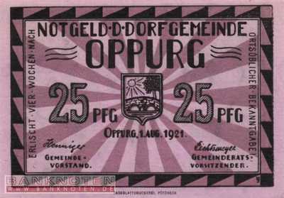 Oppurg - 25  Pfennig (#SS1023_1b-1_UNC)