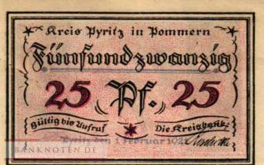 Pyritz - 25  Pfennig (#SS1082_1a-1_UNC)