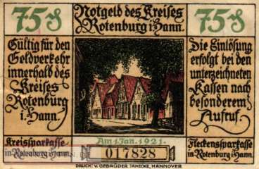 Rotenburg i. Hann. - 75  Pfennig (#SS1139_2_AU)