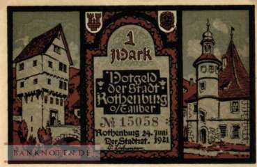 Rothenburg o. Tauber - 1  Mark (#SS1142_5-2_AU)