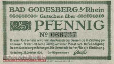 Godesberg - 25  Pfennig (#VAG022_1b_UNC)