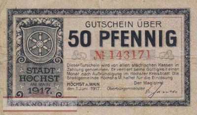 Höchst - 50  Pfennig (#VAH044_1c_F)