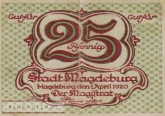 Magdeburg - 25  Pfennig (#VAM002_6b_VF)