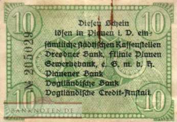 Plauen - 10  Pfennig (#VAP026_1c_VF)