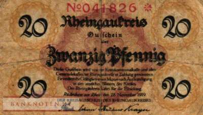 Rheingaukreis - 20  Pfennig (#VAR028_4b_VG)