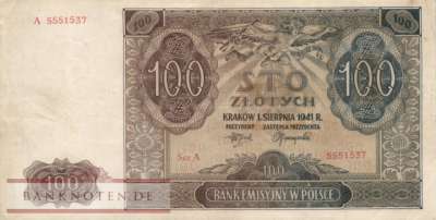 Deutschland - 100  Zloty (#ZWK-038_VF)