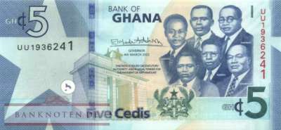 Ghana - 5  Cedis (#046b_UNC)