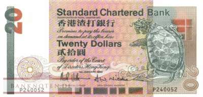 Hong Kong - 20  Dollars (#279b_UNC)