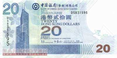 Hong Kong - 20  Dollars (#335c_UNC)