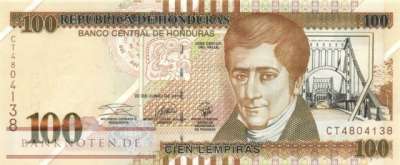 Honduras - 100  Lempiras (#102d_UNC)