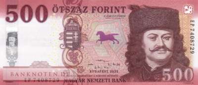 Hungary - 500  Forint (#202b_UNC)