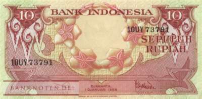 Indonesien - 10  Rupiah (#066_AU)