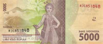 Indonesien - 5.000  Rupiah (#156e_UNC)