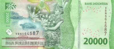 Indonesien - 20.000  Rupiah (#166c_UNC)