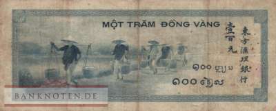 Indochina - 100  Piastres (#078a_F)