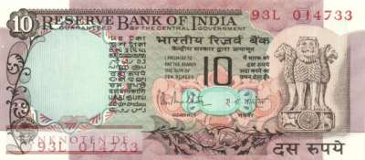 Indien - 10  Rupees (#081g_XF)