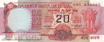 Indien - 20  Rupees (#082b_UNC)