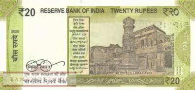 Indien - 20  Rupees (#110e_UNC)