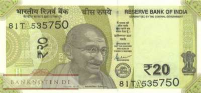 Indien - 20  Rupees (#110o_UNC)