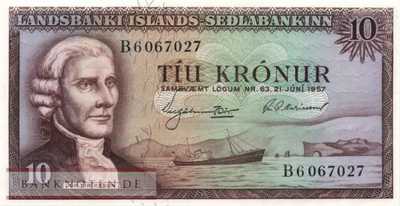 Island - 10  Kronur (#038b_XF)