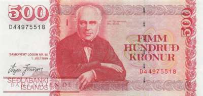 Island - 500 Kronur (#058b_UNC)