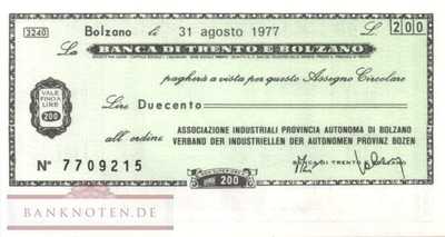 Banca di Trento e Bolzano - Bolzano - 200  Lire (#06m_12-8_76_UNC)